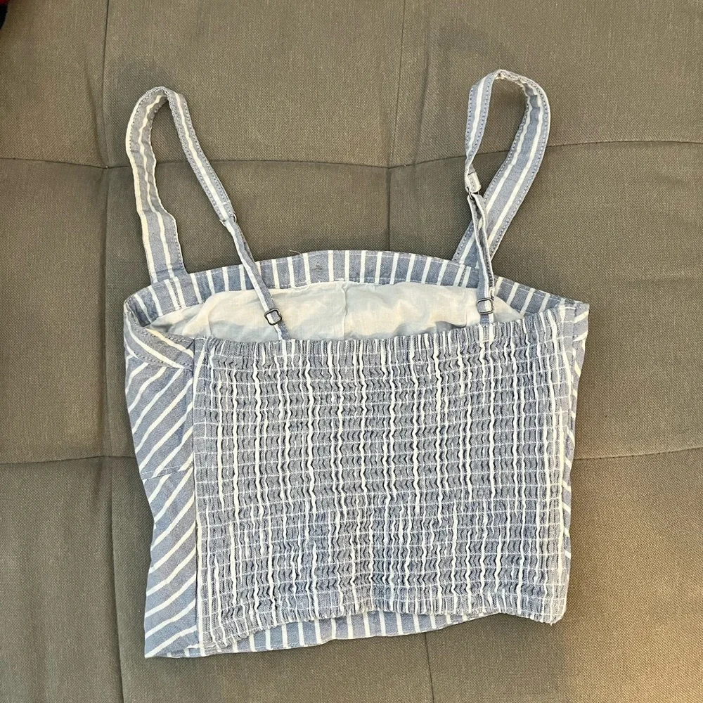 Abercrombie Blue and white corset top - Picture 3 of 4